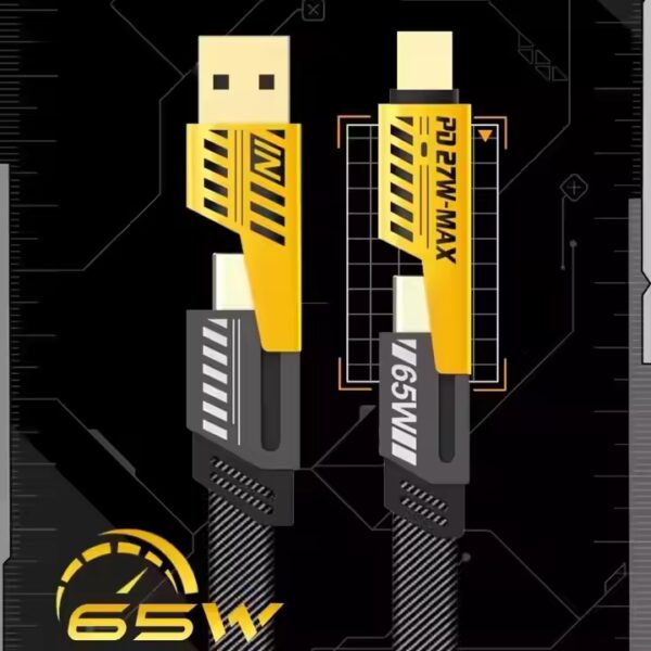 2025 Trending Products 4-in-1 65W PD Charger 6A Nylon Braided USB C Data Cable Super Quick 12V Power Bank Mobile Phones Cameras