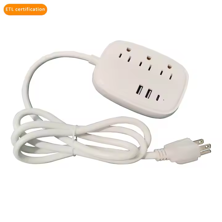 ETL Extension 13A/125V/1625W 1.5M Cable Us Multi Socket Plug Pd 20W Power Strip Charging Station With Outlets